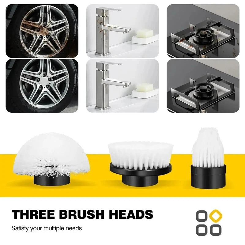 DayPlus Cordless Electric Brush Multi - functional Automatic Hand - held Electric Cleaning Brush Bathroom Toilet Floor Toilet 3 Head - Lacatang Shop