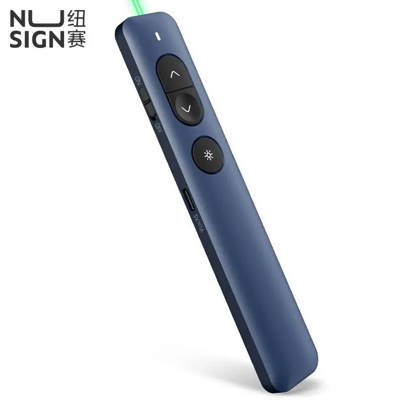 Deli Nusign NS100 Wireless Presenter Green PPT Laser Pointer Powerpoint Laser Flip Pen Remote Surport TTP/Prezi/Keynote - Lacatang Shop