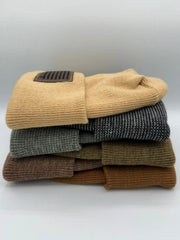 Designed & Made in USA | Veteran Beanie with USA Flag - Patriotic Theta Stitch Cuffed Knit Hat for Men & Women | Limited Edition - Lacatang Shop