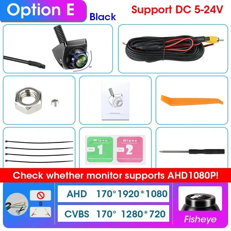 Develuck HD 1080P 170° Night Vision Waterproof Car Rear View Camera with Fisheye Golden Lens - Universal 12V Reverse System - Lacatang Shop