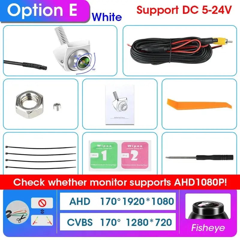 Develuck HD 1080P 170° Night Vision Waterproof Car Rear View Camera with Fisheye Golden Lens - Universal 12V Reverse System - Lacatang Shop