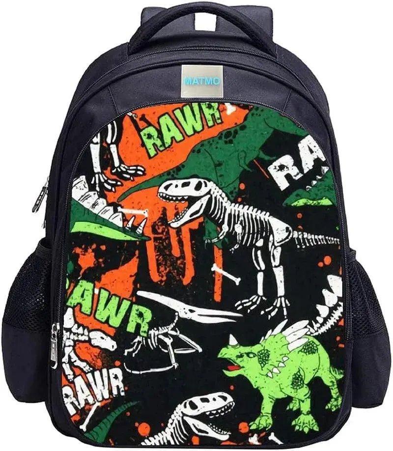 Dinosaur Backpack for Boys - School Bookbag with Fun Dinosaur Design