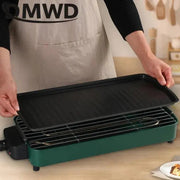 DMWD 1200W Home Electric Grill Indoor Smokeless Food Barbecue Grill - Lacatang Shop