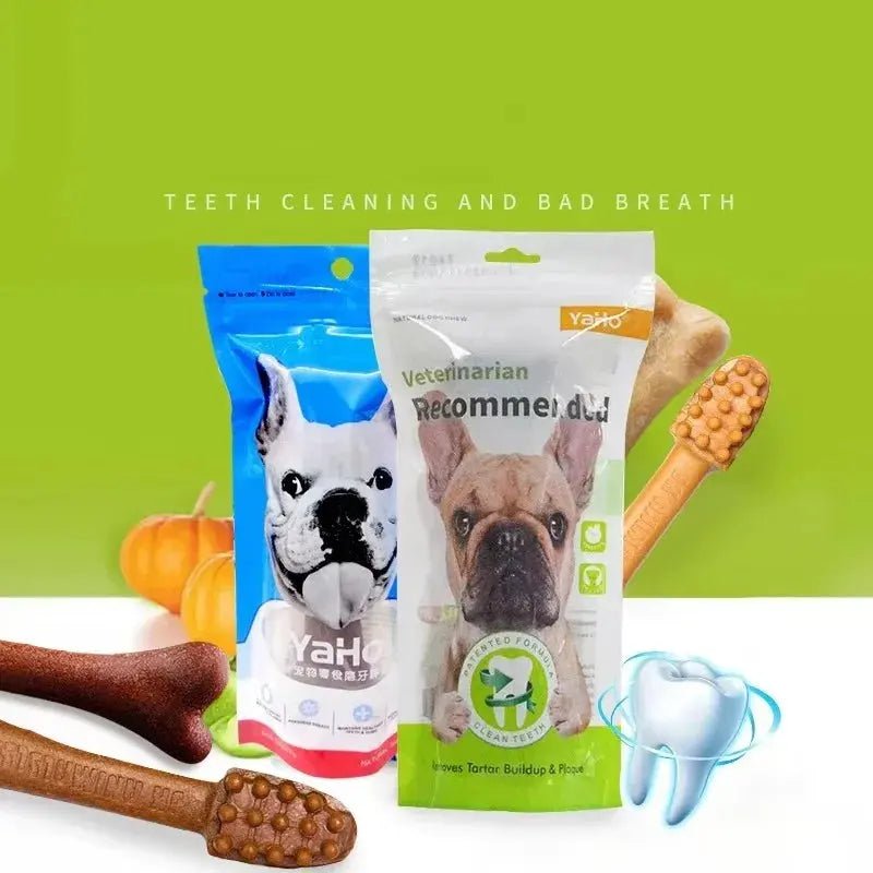 Dog Teeth Grinding Rod Toothbrush Shape Big Bone Chewing Oral Hygiene Snacks Large Dog Training Pet Supplies Toy Accessories - Lacatang Shop