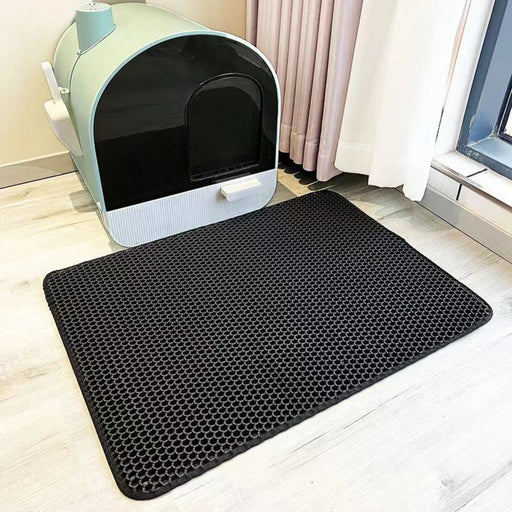 Double Layer Cat Litter Mat with Waterproof Non - Slip Washable Pet Litter Box Mat Sand Trapper Clean Pad Durable Bed Mat - Lacatang Shop