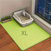 Double - layer EVA cat litter mat, splash - proof mat, cat litter basin filter and water leakage control sand pad, washable, easy - Lacatang Shop