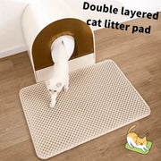 Double - layer EVA cat litter mat, splash - proof mat, cat litter basin filter and water leakage control sand pad, washable, easy - Lacatang Shop