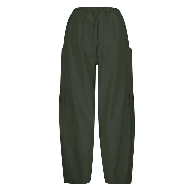 Drop Pocket Women's Harem Pants Summer 2024 Solid Color Loose Trousers Low Waist Outdoor Beach Holiday Female Long Pants - Lacatang Shop