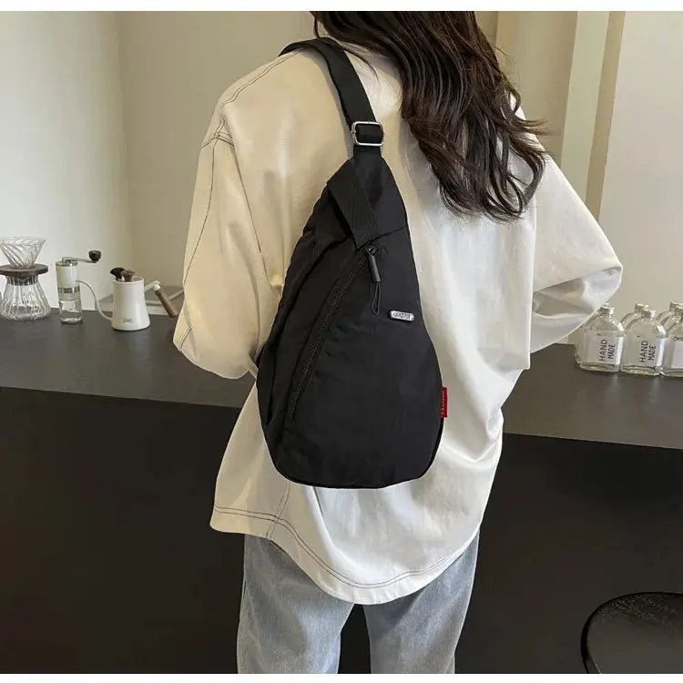 Droplet Shaped Nylon Waterproof Unisex Chest Bag Women Sport Phone Crossbody Bag Men Cycling Portable Versatile Shoulder Bag - Lacatang Shop