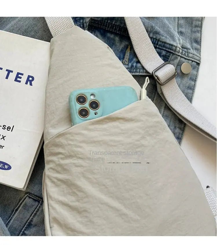 Droplet Shaped Nylon Waterproof Unisex Chest Bag Women Sport Phone Crossbody Bag Men Cycling Portable Versatile Shoulder Bag - Lacatang Shop