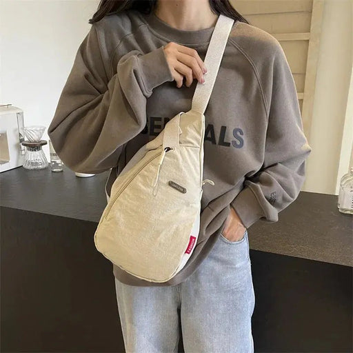 Droplet Shaped Nylon Waterproof Unisex Chest Bag Women Sport Phone Crossbody Bag Men Cycling Portable Versatile Shoulder Bag - Lacatang Shop