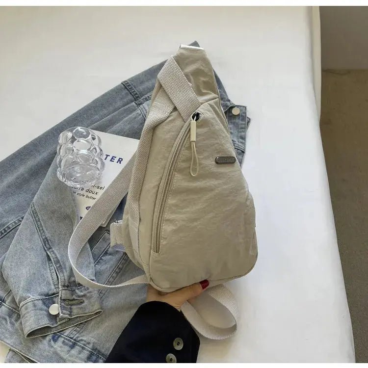 Droplet Shaped Nylon Waterproof Unisex Chest Bag Women Sport Phone Crossbody Bag Men Cycling Portable Versatile Shoulder Bag - Lacatang Shop