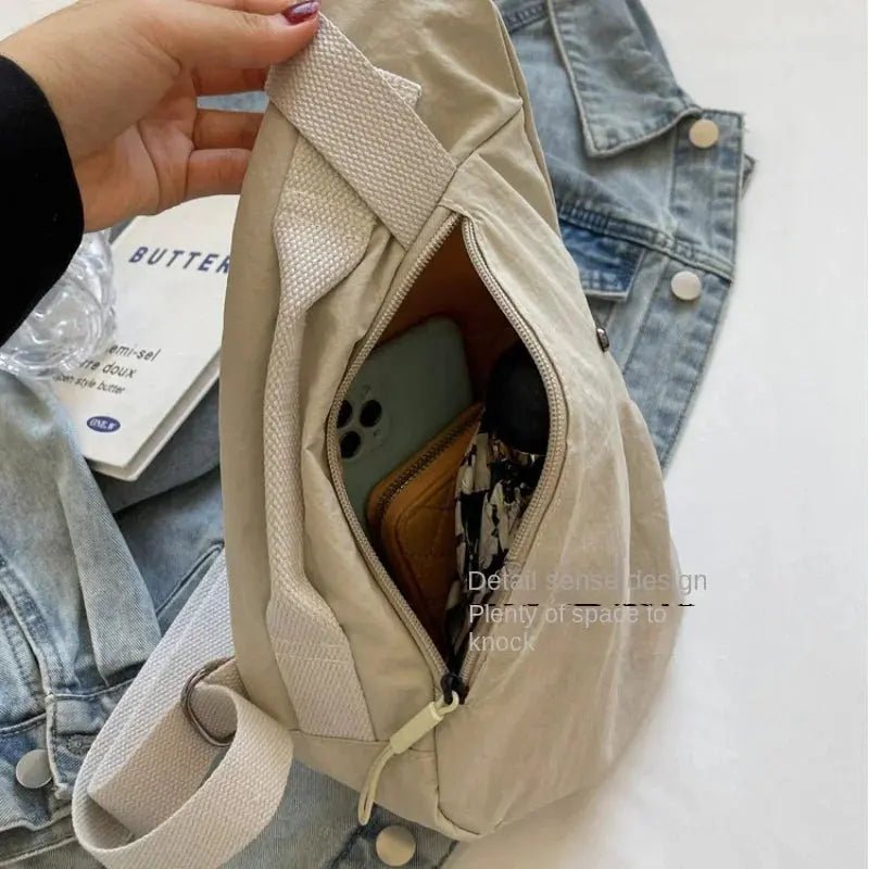 Droplet Shaped Nylon Waterproof Unisex Chest Bag Women Sport Phone Crossbody Bag Men Cycling Portable Versatile Shoulder Bag - Lacatang Shop