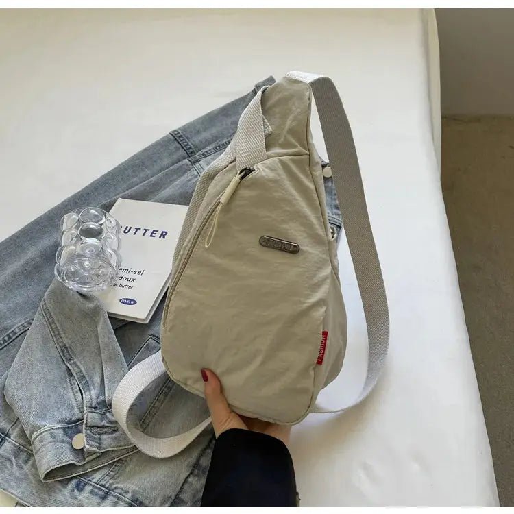 Droplet Shaped Nylon Waterproof Unisex Chest Bag Women Sport Phone Crossbody Bag Men Cycling Portable Versatile Shoulder Bag - Lacatang Shop