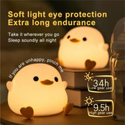 Duck Silicone Night Light - Rechargeable Touch Lamp - Lacatang Shop