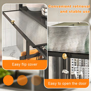 Dustproof Kitchen Organizer Rack & Dish Draining Cabinet - Lacatang Shop