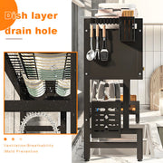 Dustproof Kitchen Organizer Rack & Dish Draining Cabinet - Lacatang Shop