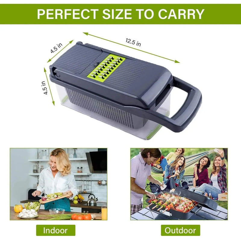 12 in 1 Manual Vegetable Chopper Kitchen Gadgets Food Chopper Onion Cutter Vegetable Slicer 

Save time and effort with our 12-in-1 Manual Vegetable Chopper - Perfect for Efficient and Precise Food Prep! Kitchen Aliexpress Lacatang Shop 