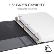 Durable 1 Inch 3 Ring Binder, Made in USA, D Ring Binder, FSC 100% Recycled Chipboard, Purple, 4 Pack