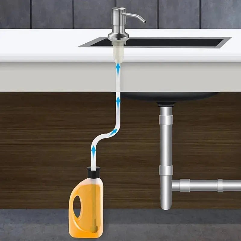 Dish Soap Dispenser Kitchen Liquid Soap Dispenser Sponge Caddy Soap Pump Dispenser with Sponge Holder Kitchen Cleaner Dish Soap Dispenser with Sponge Holder - Kitchen Soap Pump Caddy  AliExpress Lacatang Shop 