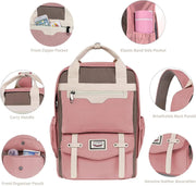 College Backpack for Women Cute Vintage Travel Bag Aesthetic Laptop Backpack 15.6 Inch Waterproof Computer Work Vintage Laptop Backpack for Women - Cute Waterproof Travel Bag  AliExpress Lacatang Shop 
