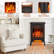 Electric Fireplace Stove, Freestanding Fireplace Heater with Realistic Flame, Indoor Electric Stove Heater - Lacatang Shop