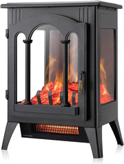 Electric Fireplace Stove, Freestanding Fireplace Heater with Realistic Flame, Indoor Electric Stove Heater - Lacatang Shop