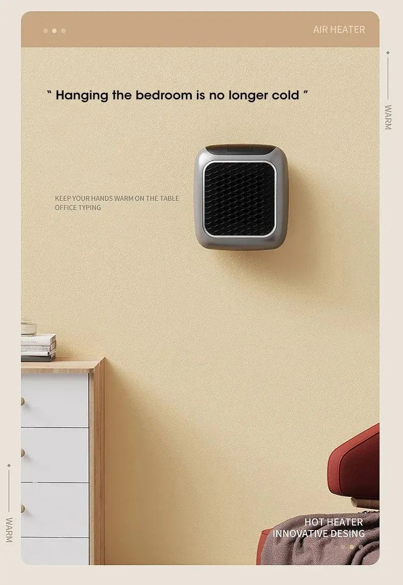 Electric Heater Home Appliance Heating Furnace Portable Heater Plug - in Room Heater Mini Radiator Remote Heating 500W - Lacatang Shop