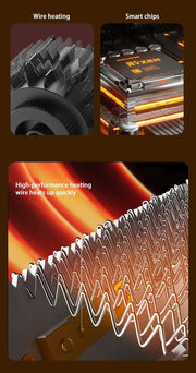 Electric Heater Mini Portable Intelligent Air Heater Reduced Wind Noise Home Heating Warmer Fan Intelligent Constant Temperature - Lacatang Shop