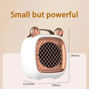 Electric Heater Mini Portable Intelligent Air Heater Reduced Wind Noise Home Heating Warmer Fan Intelligent Constant Temperature - Lacatang Shop
