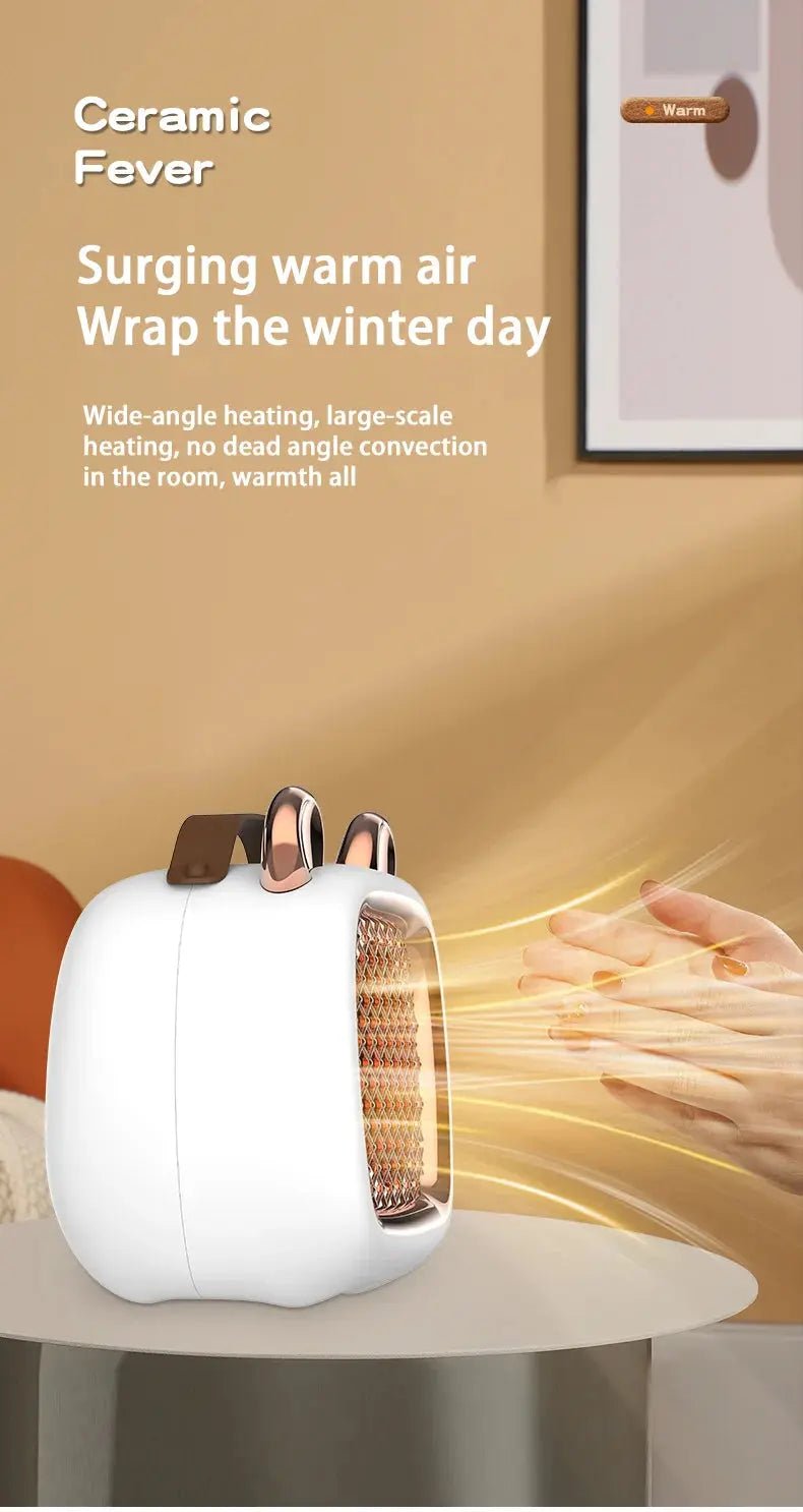 Electric Heater Mini Portable Intelligent Air Heater Reduced Wind Noise Home Heating Warmer Fan Intelligent Constant Temperature - Lacatang Shop