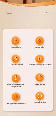 Electric Heater Mini Portable Intelligent Air Heater Reduced Wind Noise Home Heating Warmer Fan Intelligent Constant Temperature - Lacatang Shop