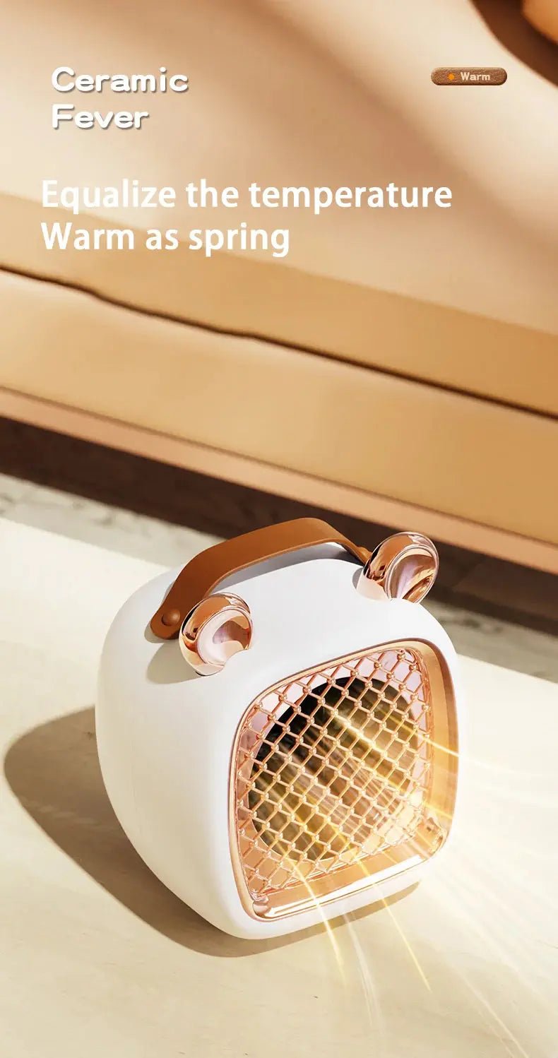 Electric Heater Mini Portable Intelligent Air Heater Reduced Wind Noise Home Heating Warmer Fan Intelligent Constant Temperature - Lacatang Shop