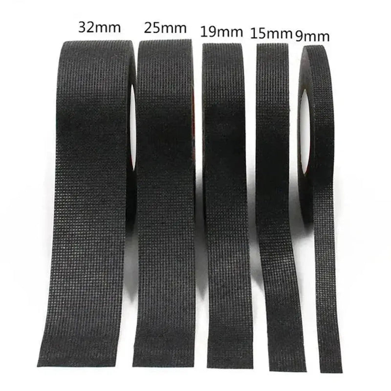 Electrical Tape Heat - resistant Harness Bundle Insulation Auto Wiring Fabric Cloth Wrap Waterproof Cable Organizer Adhesive Tapes - Lacatang Shop