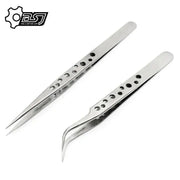 Electronics Industrial Tweezers - Anti-static Curved Straight Tip