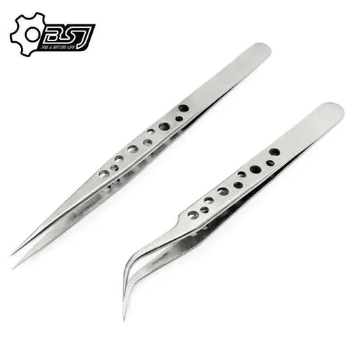 Electronics Industrial Tweezers - Anti-static Curved Straight Tip