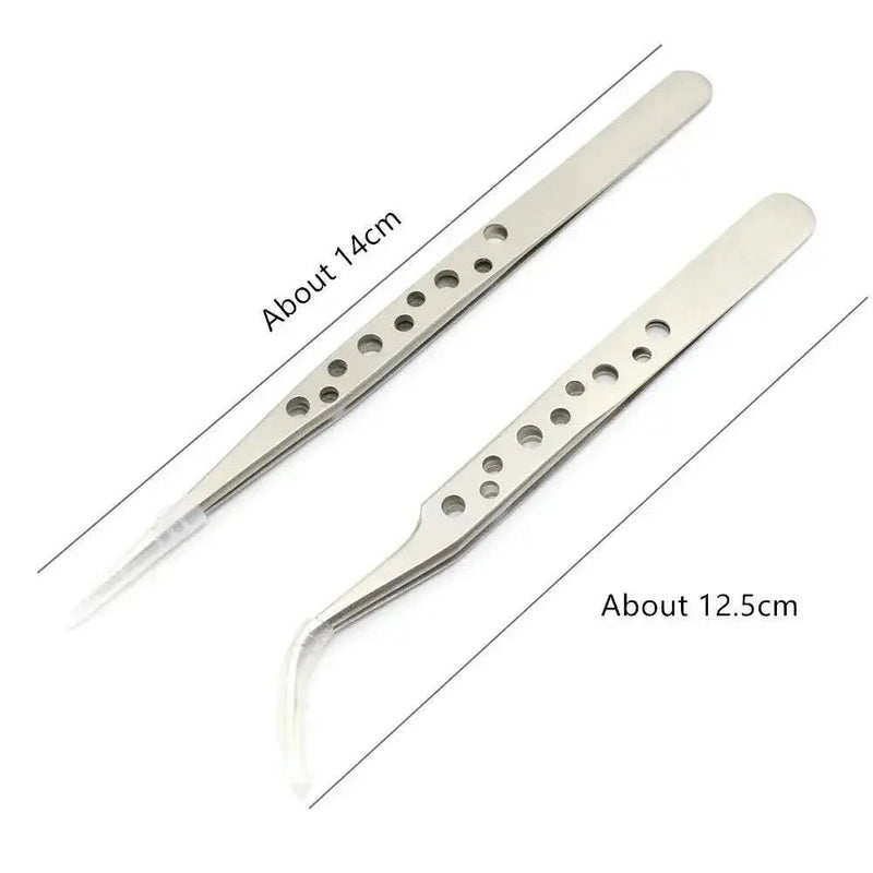 Electronics Industrial Tweezers Anti - static Curved Straight Tip - Lacatang Shop