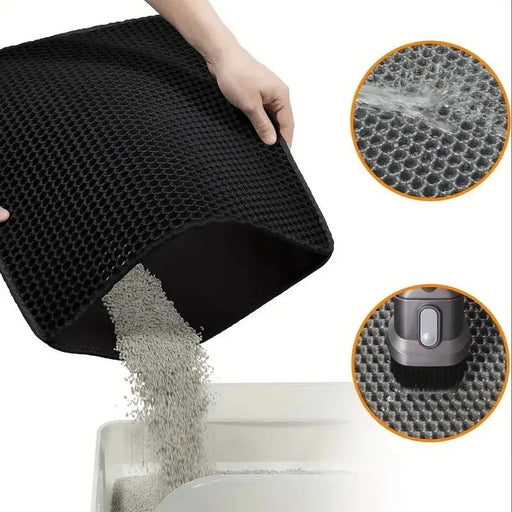 EVA Double Layer Cat Litter Pad Waterproof Non - slip Sand Basin Filter Kitten Dog Washable Easy Cleaning Pet Accessories - Lacatang Shop