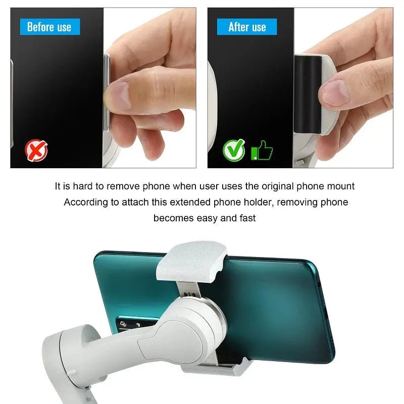 Extended Phone Clamp Holders for DJI OM 5 OSMO Mobile 5 Handheld Stabilizer OM4 SE Extension Buckle Phone Clip OM5 Accessories - Lacatang Shop