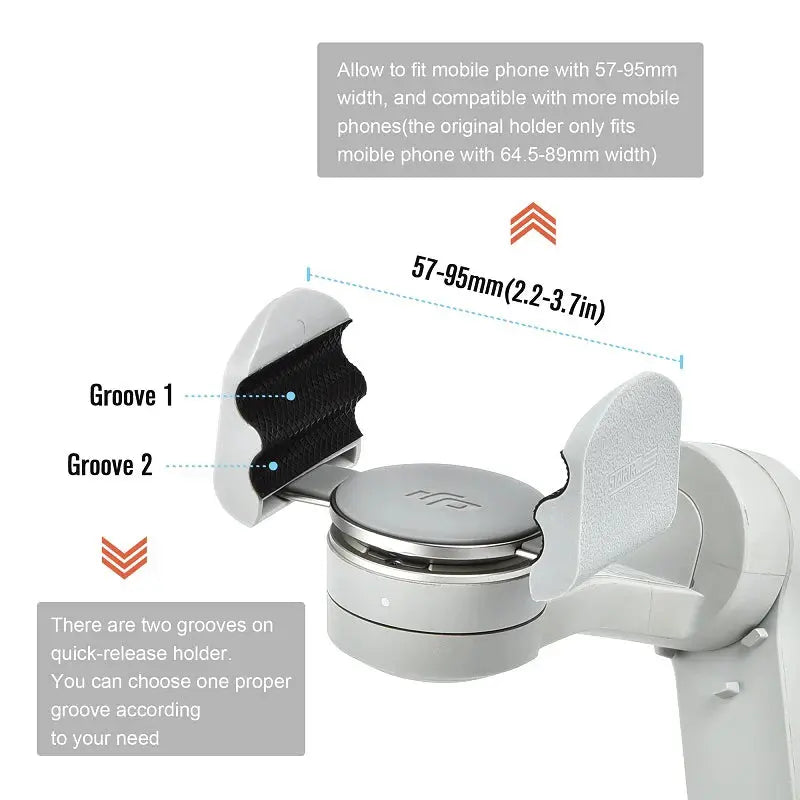 Extended Phone Clamp Holders for DJI OM 5 OSMO Mobile 5 Handheld Stabilizer OM4 SE Extension Buckle Phone Clip OM5 Accessories - Lacatang Shop