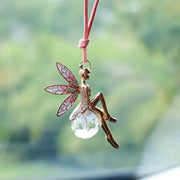 Fairy Pink Crystal Sphere Rearview Mirror Pendant for Car Interior Decoration - Lacatang Shop