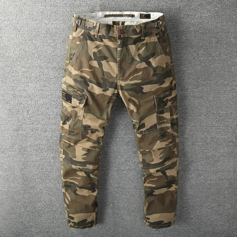 Fashion Camouflage Cargo Pants Men Casual Straight Loose Baggy Tactical Trousers Streetwear Hiphop Harem Joggers Clothing - Lacatang Shop
