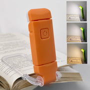 Reading Book Light Portable USB Rechargeable Book Clip Light Bookmark Light Tri Color Warm Eye Protection Adjustable Light