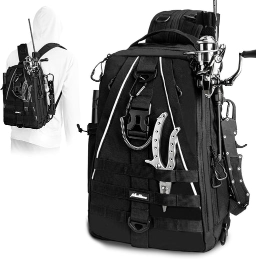 FishGear Pro: Backpack with Rod Holder & Tackle Box - Lacatang Shop