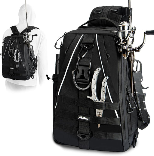 Fishing Backpack with Rod Holder and Tackle Box - Lacatang Shop