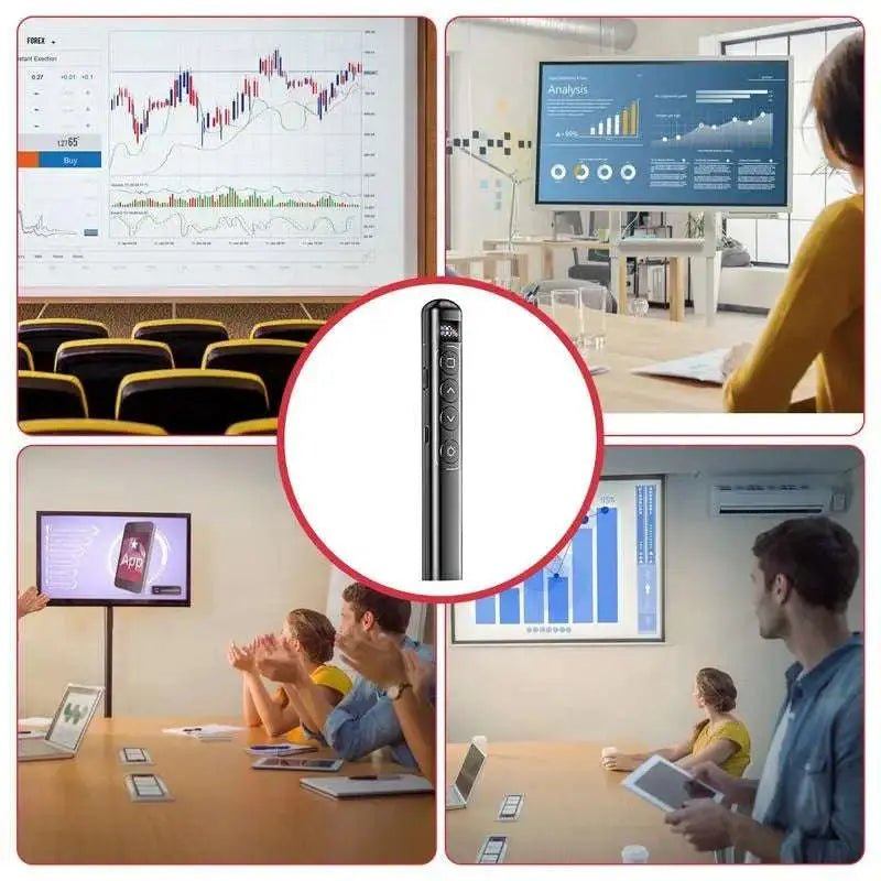 Flip - pen Presentation Clicker RF 2.4GHz PowerPoint Clicker Laser pointer pen Hyperlink Control Wireless IR Red Light Presenter - Lacatang Shop