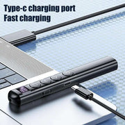 Flip - pen Presentation Clicker RF 2.4GHz PowerPoint Clicker Laser pointer pen Hyperlink Control Wireless IR Red Light Presenter - Lacatang Shop