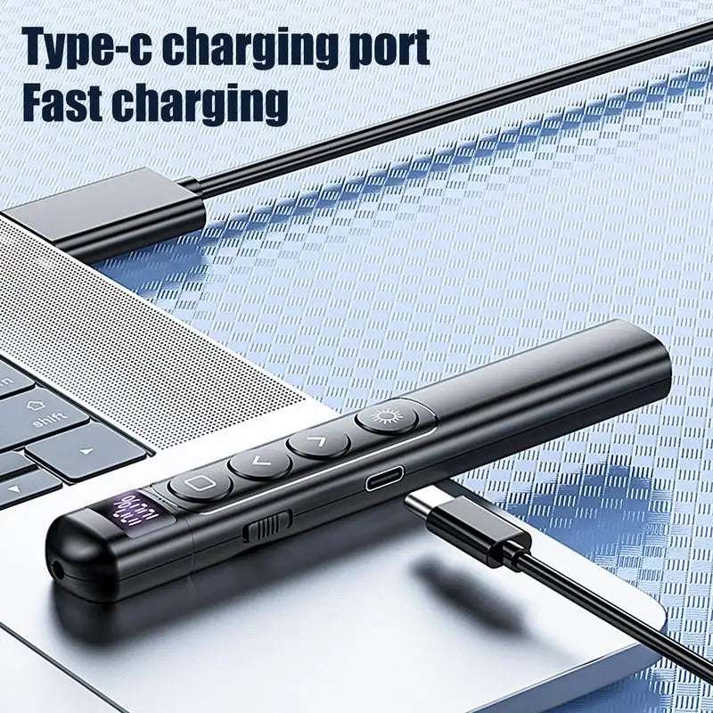 Flip - pen Presentation Clicker RF 2.4GHz PowerPoint Clicker Laser pointer pen Hyperlink Control Wireless IR Red Light Presenter - Lacatang Shop