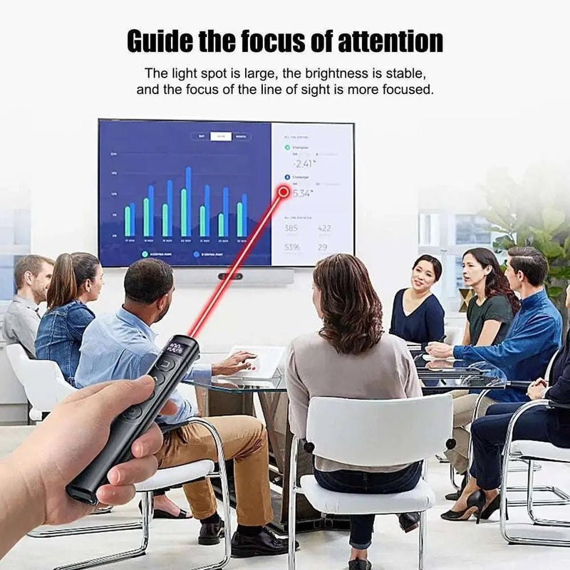 Flip - pen Presentation Clicker RF 2.4GHz PowerPoint Clicker Laser pointer pen Hyperlink Control Wireless IR Red Light Presenter - Lacatang Shop