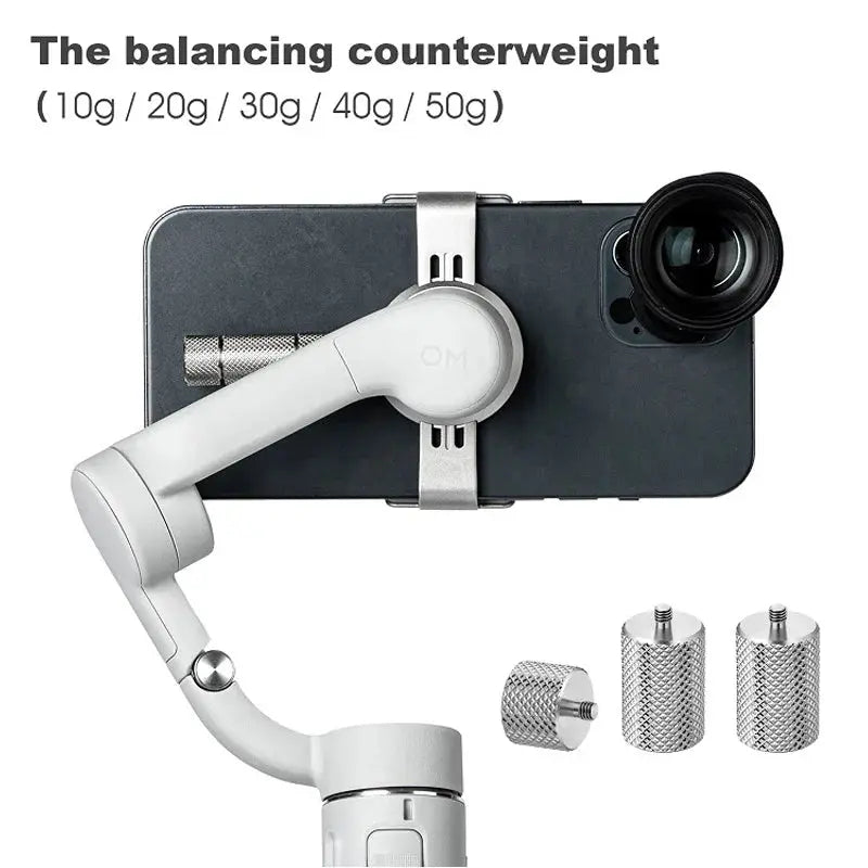 For DJI OM 5 6 Gimbal Balance Counterweight - 50g Clump Weights for OM 4 SE Osmo Mobile 3 2 Zhiyun Smooth 4 Vimble 2 Accessories - Lacatang Shop